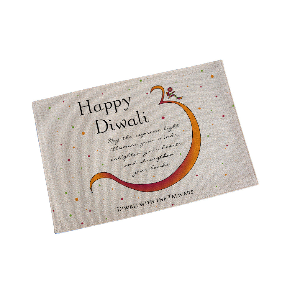 Personalised Diwali Om Symbol Placemat