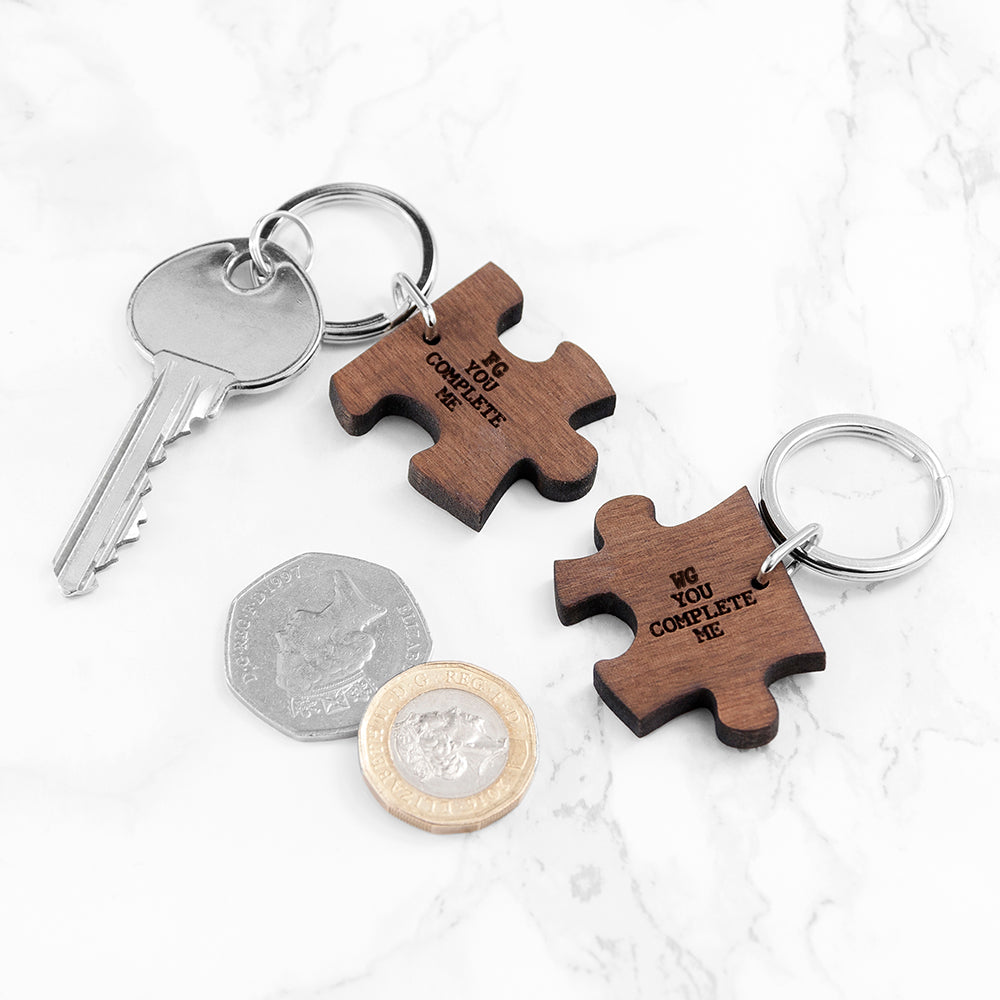 You Complete Me Romantic Jigsaw Keyring