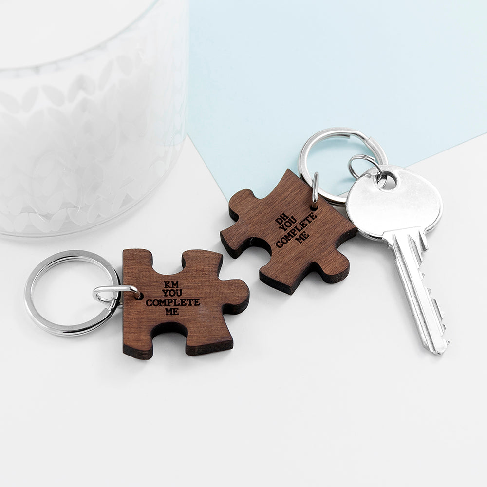 You Complete Me Romantic Jigsaw Keyring
