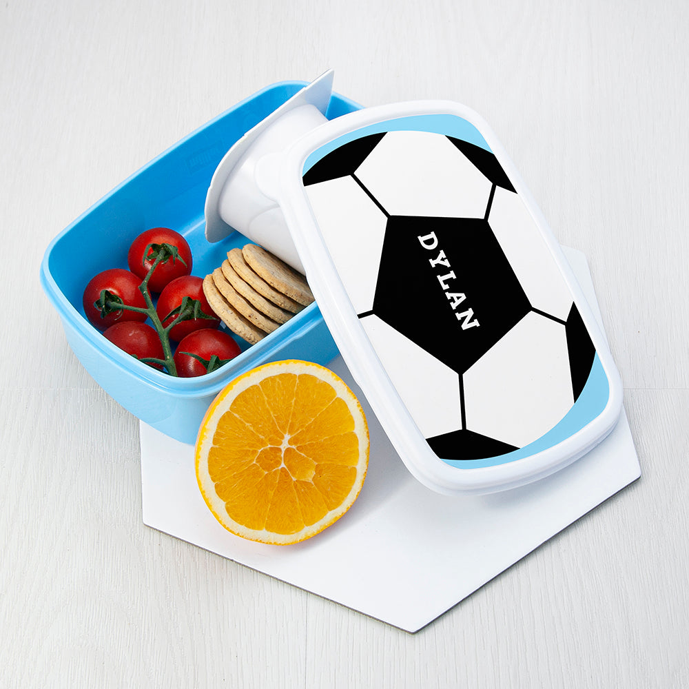 Personalised Kids Close Up Football Lunch Box