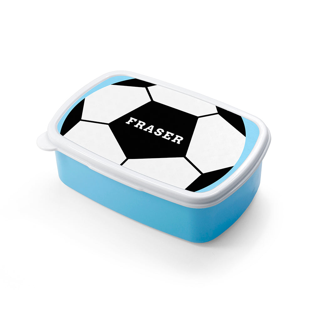 Personalised Kids Close Up Football Lunch Box