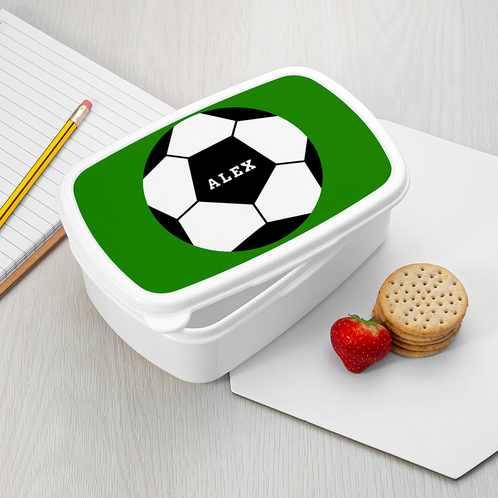 Personalised Kids Large Football Lunch Box
