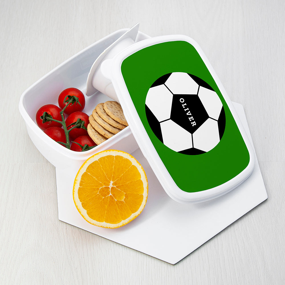 Personalised Kids Large Football Lunch Box