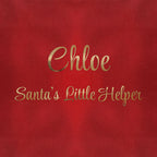 Personalised Santas Little Helper Childrens Red Waterproof Apron