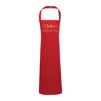 Personalised Santas Little Helper Childrens Red Waterproof Apron
