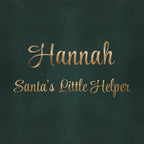 Personalised Santas Little Helper Childrens Green Waterproof Apron