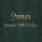 Personalised Santas Little Helper Childrens Green Waterproof Apron