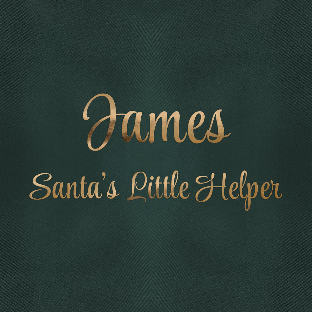 Personalised Santas Little Helper Childrens Green Waterproof Apron