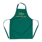 Personalised Santas Little Helper Childrens Green Waterproof Apron