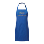 Personalised Santas Little Helper Childrens Blue Waterproof Apron
