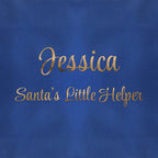 Personalised Santas Little Helper Childrens Blue Waterproof Apron