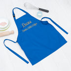 Personalised Santas Little Helper Childrens Blue Waterproof Apron