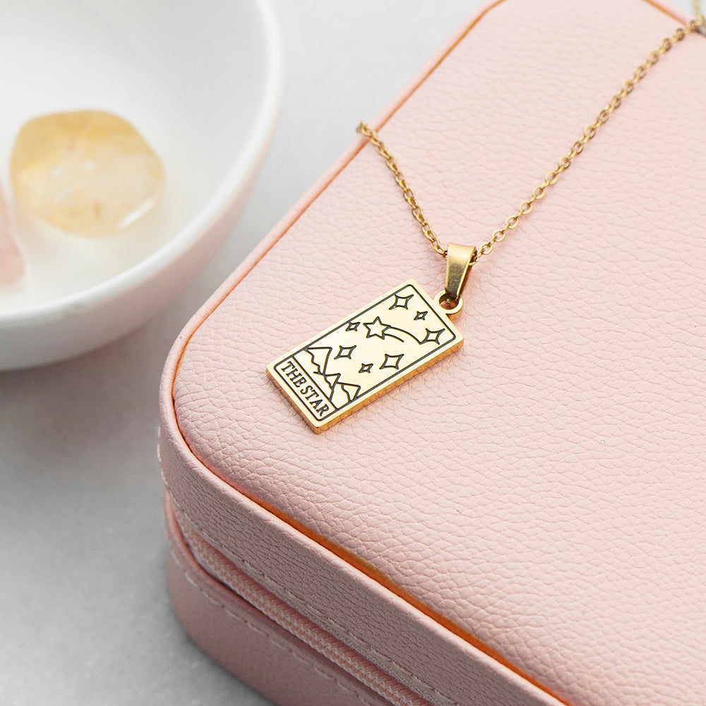 Personalised Star Tarot Card Necklace