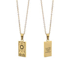 Personalised Sun Tarot Card Necklace