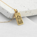 Personalised Strength Tarot Card Necklace