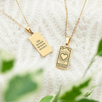Personalised Heart Tarot Card Necklace