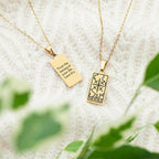 Personalised World Tarot Card Necklace