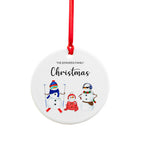 Personalised Snowman Family Christmas Ornament