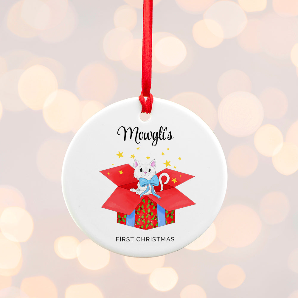 Personalised Cat’s First Christmas Ornament
