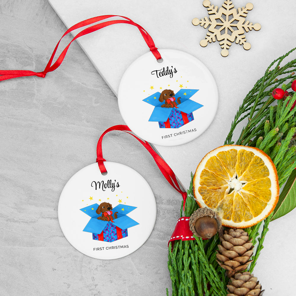 Personalised Dog’s First Christmas Ornament
