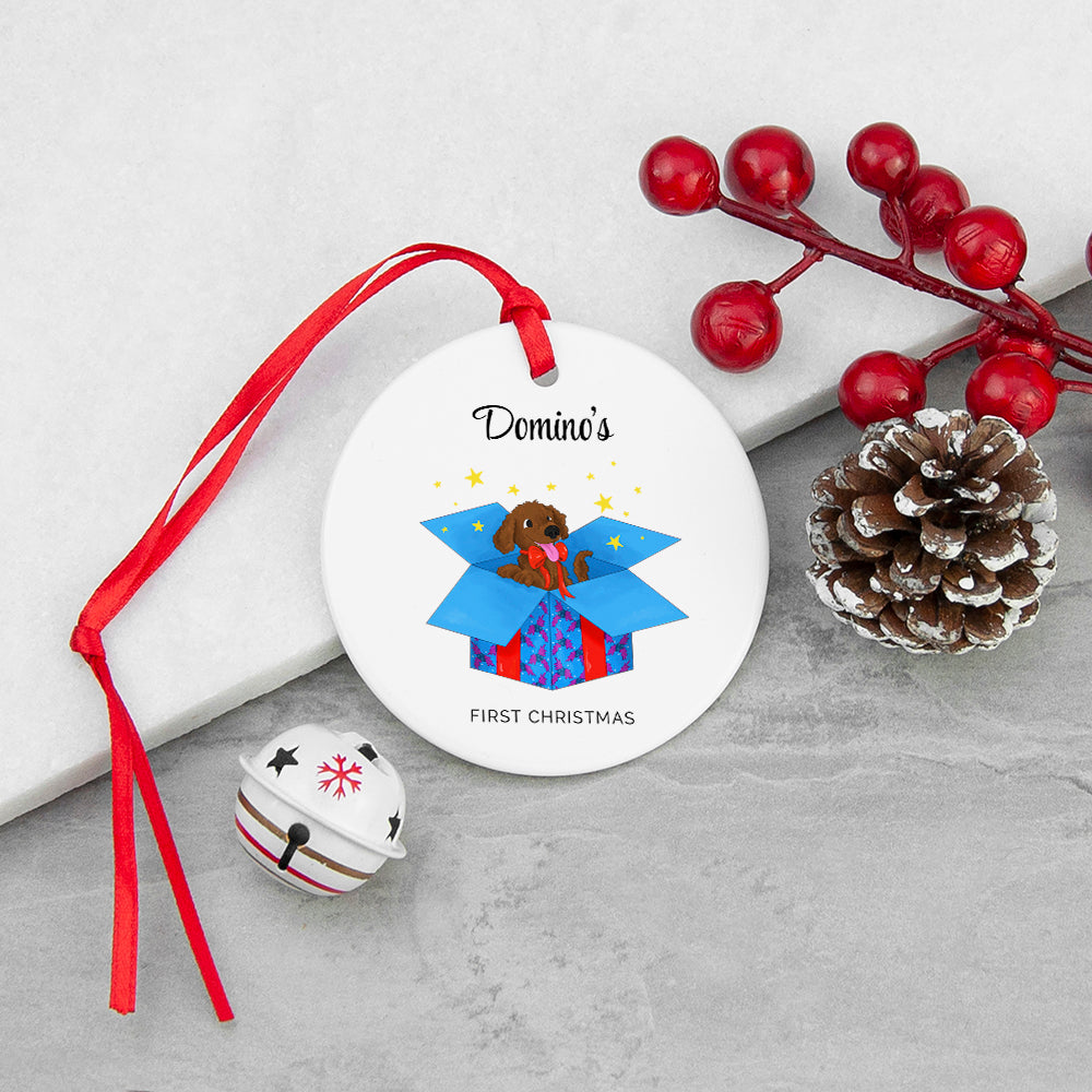 Personalised Dog’s First Christmas Ornament