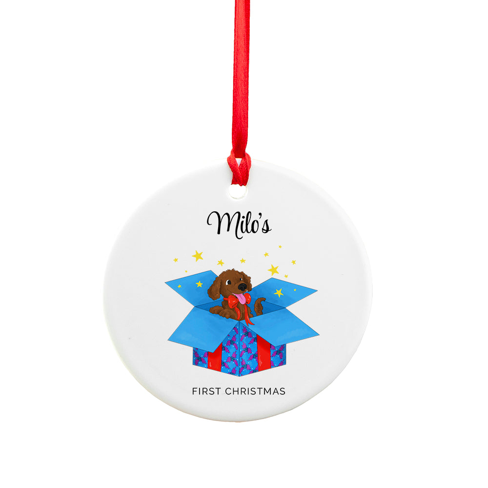 Personalised Dog’s First Christmas Ornament