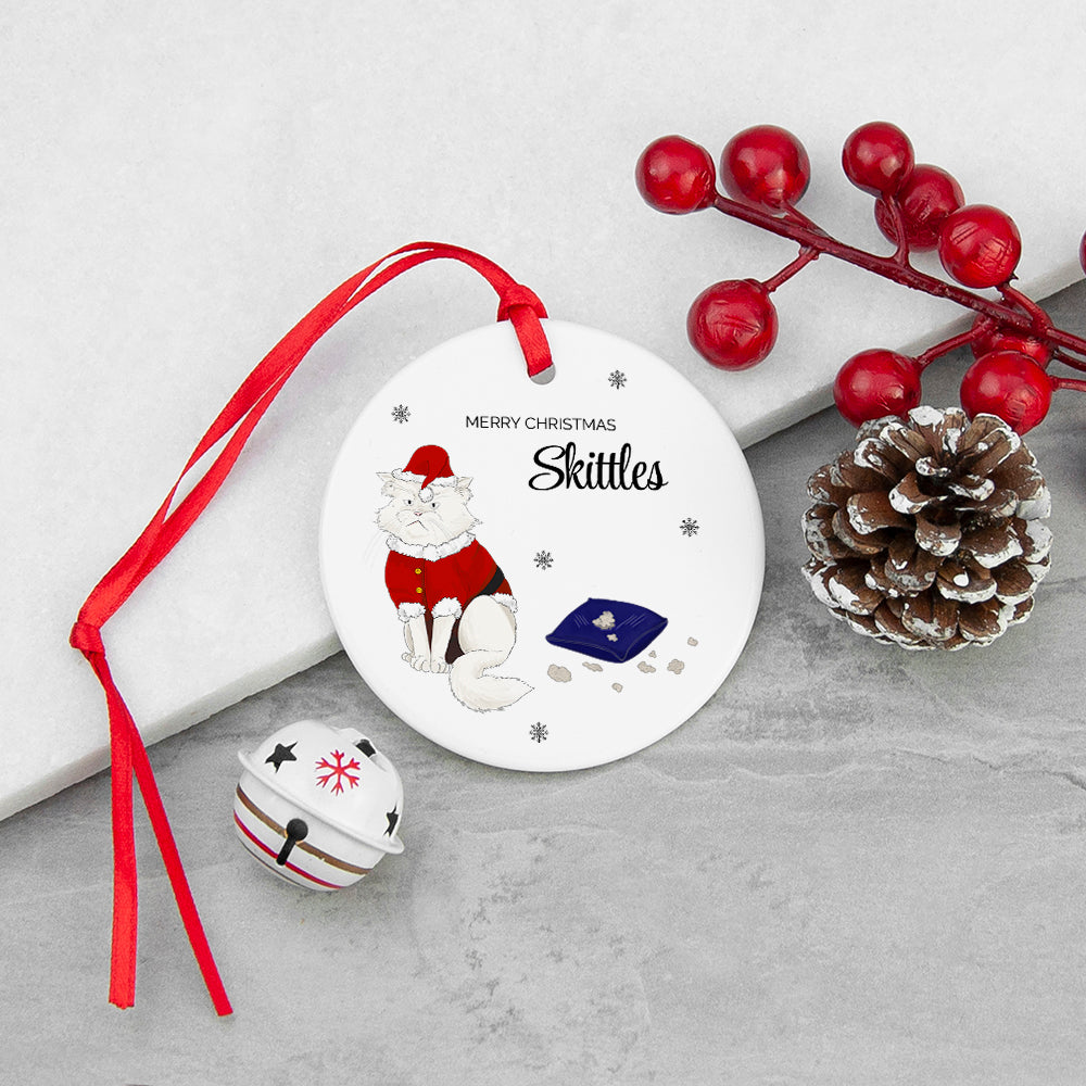 Personalised Cat Christmas Ornament