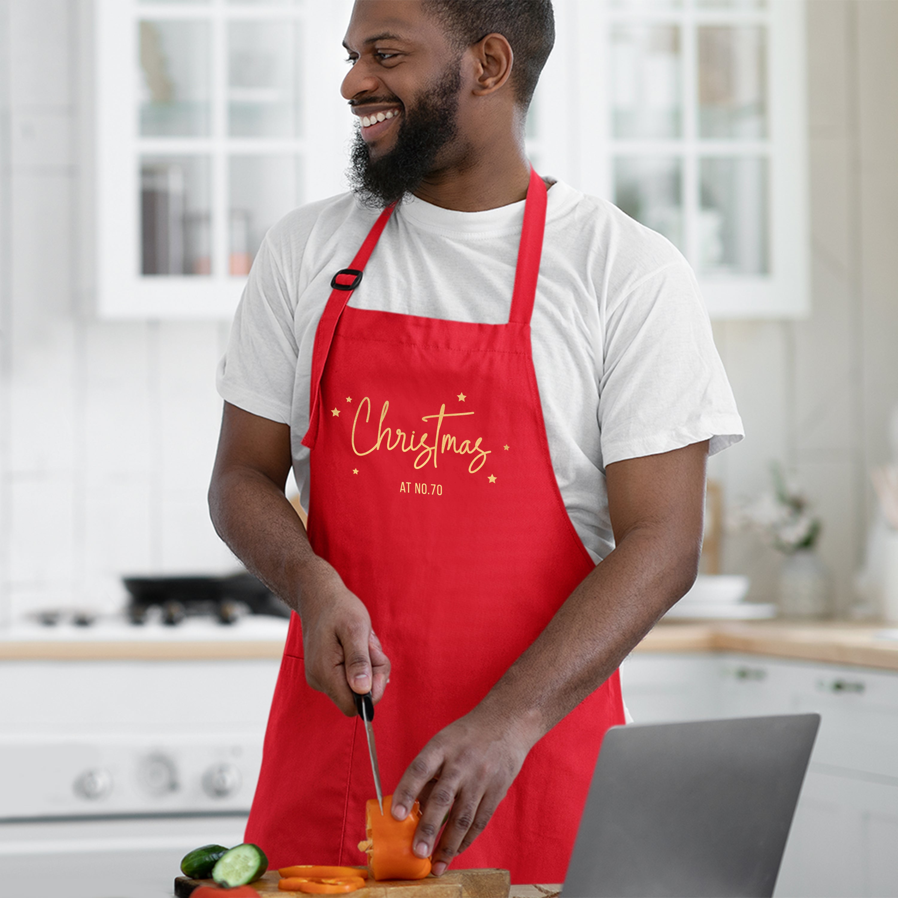 Personalised Christmas at Number Apron
