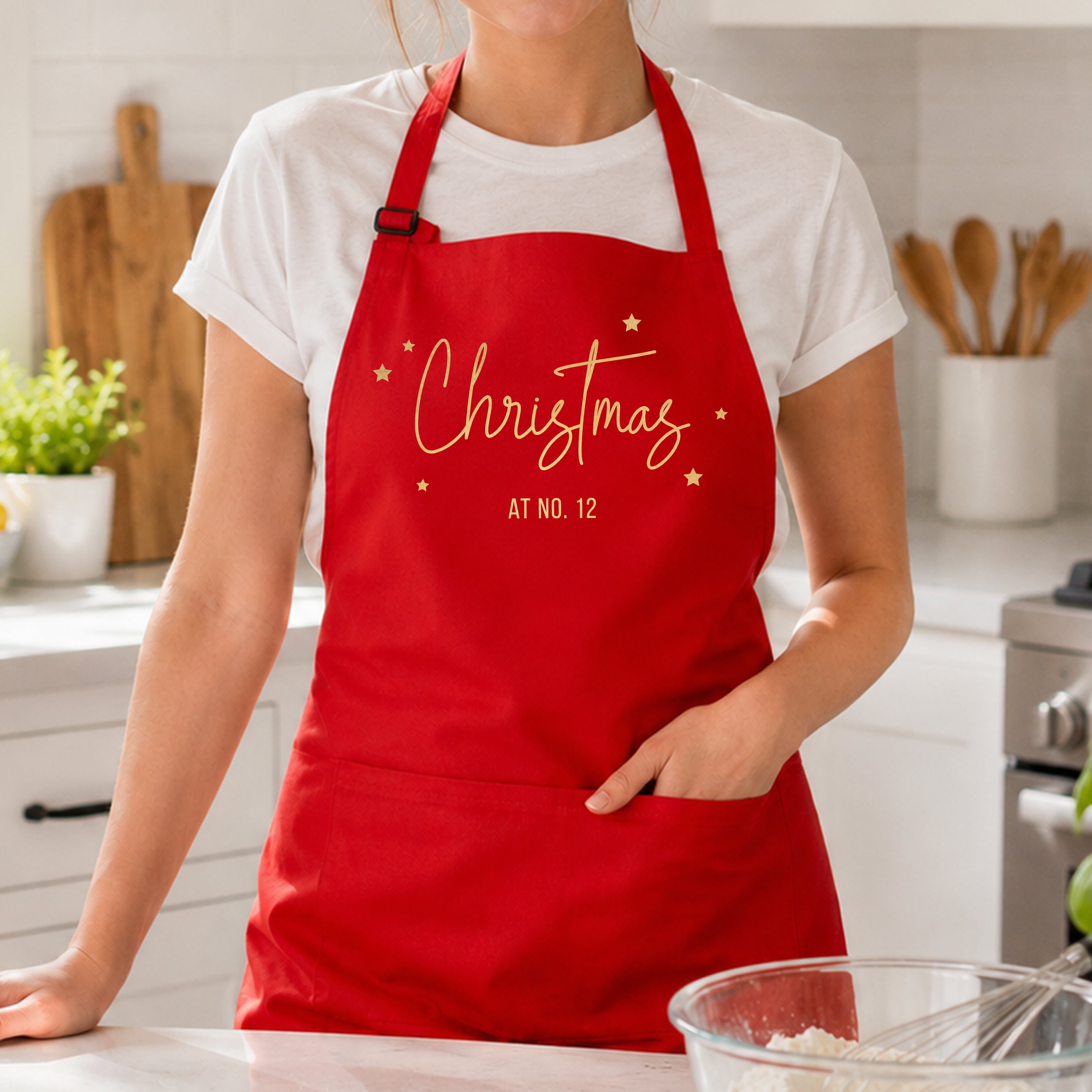 Personalised Christmas at Number Apron