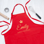 Personalised Contemporary Queen of the Kitchen Apron
