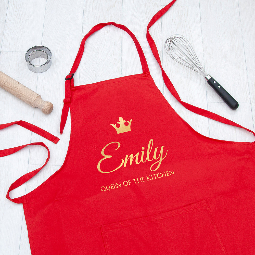 Personalised Contemporary Queen of the Kitchen Apron
