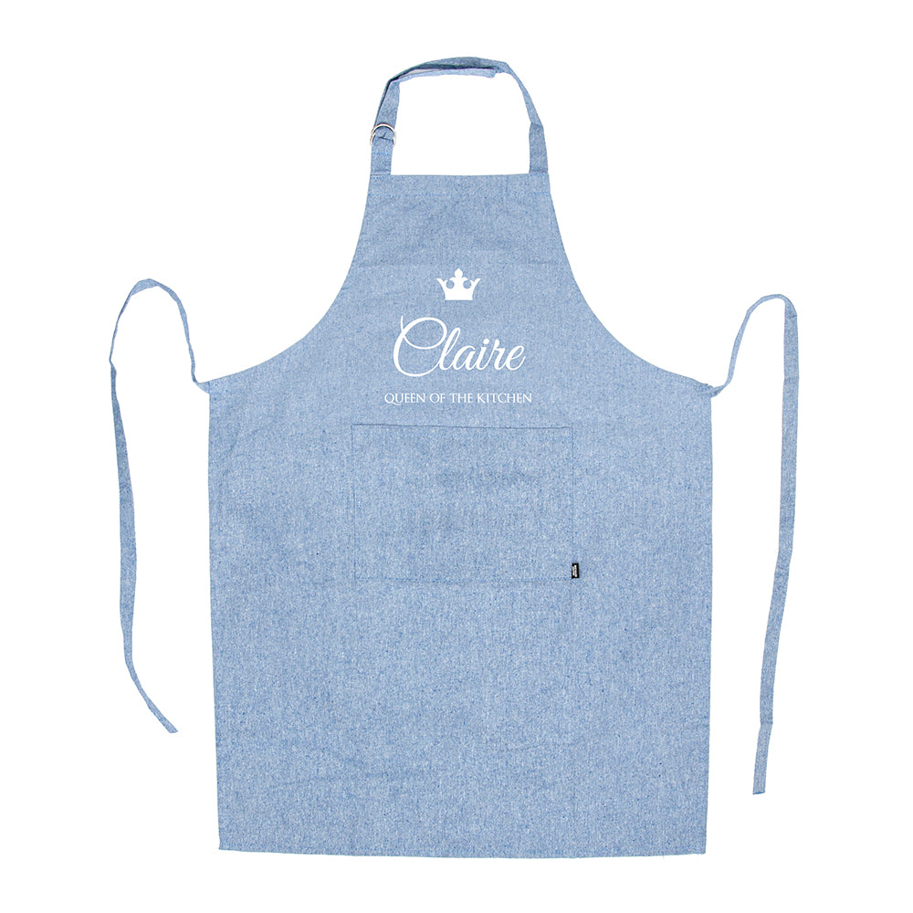 Personalised Contemporary Queen of the Kitchen Apron