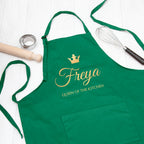Personalised Contemporary Queen of the Kitchen Apron