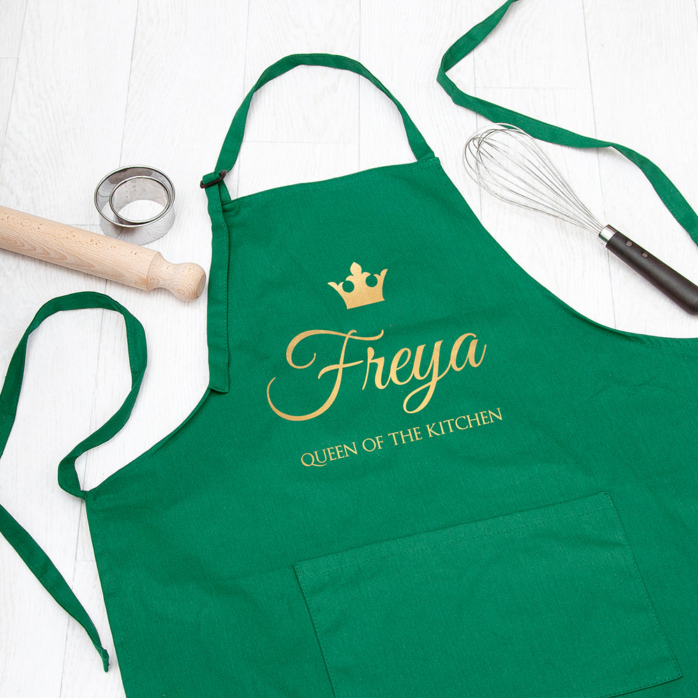 Personalised Contemporary Queen of the Kitchen Apron