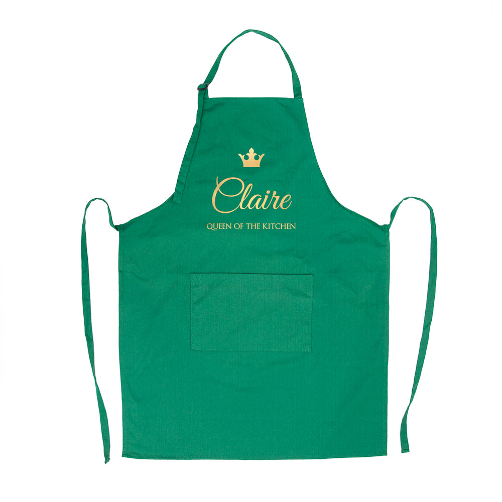 Personalised Contemporary Queen of the Kitchen Apron
