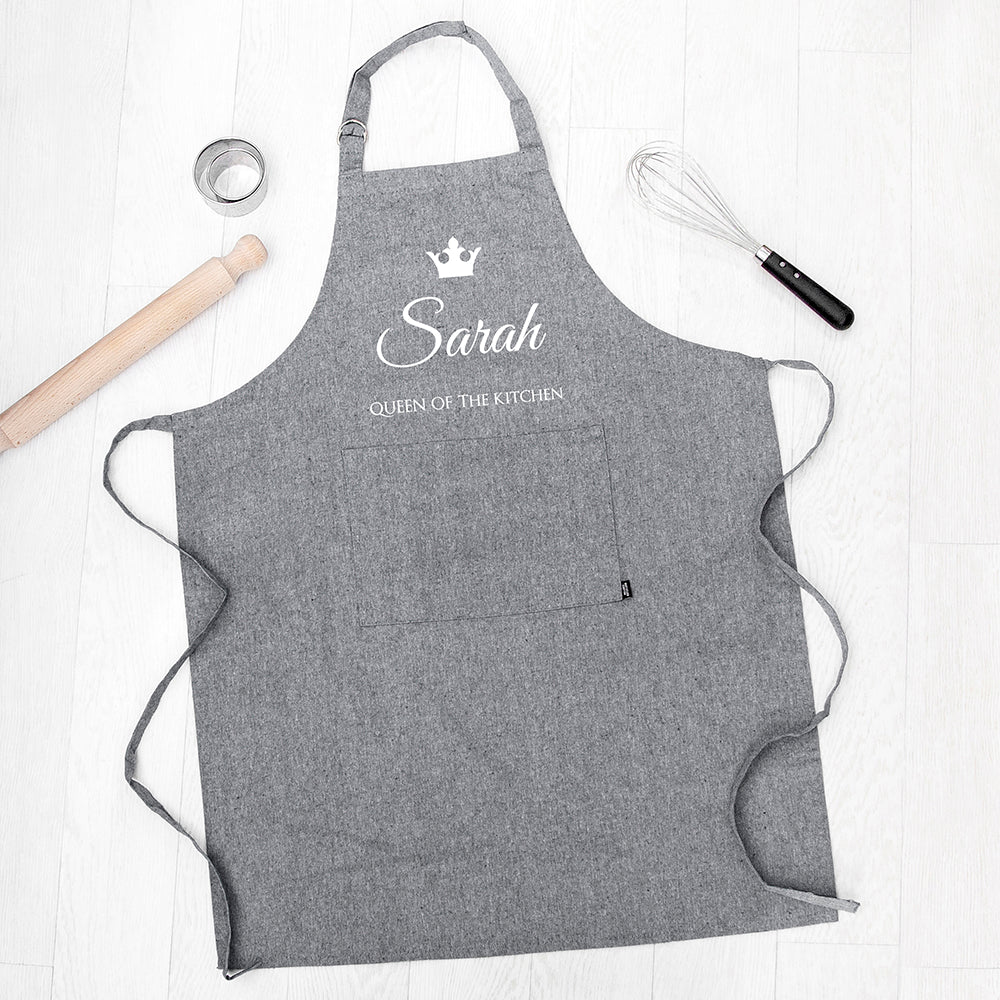 Personalised Contemporary Queen of the Kitchen Apron