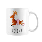 Personalised Reindeer Christmas White Mug
