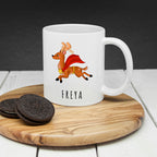 Personalised Reindeer Christmas White Mug