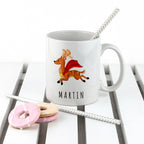 Personalised Reindeer Christmas White Mug