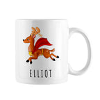 Personalised Reindeer Christmas White Mug