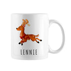 Personalised Reindeer Christmas White Mug