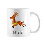 Personalised Reindeer Christmas White Mug