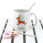 Personalised Reindeer Christmas White Mug