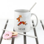 Personalised Reindeer Christmas White Mug