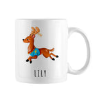 Personalised Reindeer Christmas White Mug