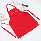Personalised Children's Red Waterproof Apron