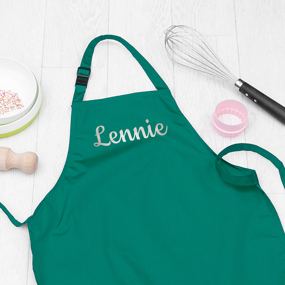 Personalised Children's Green Waterproof Apron