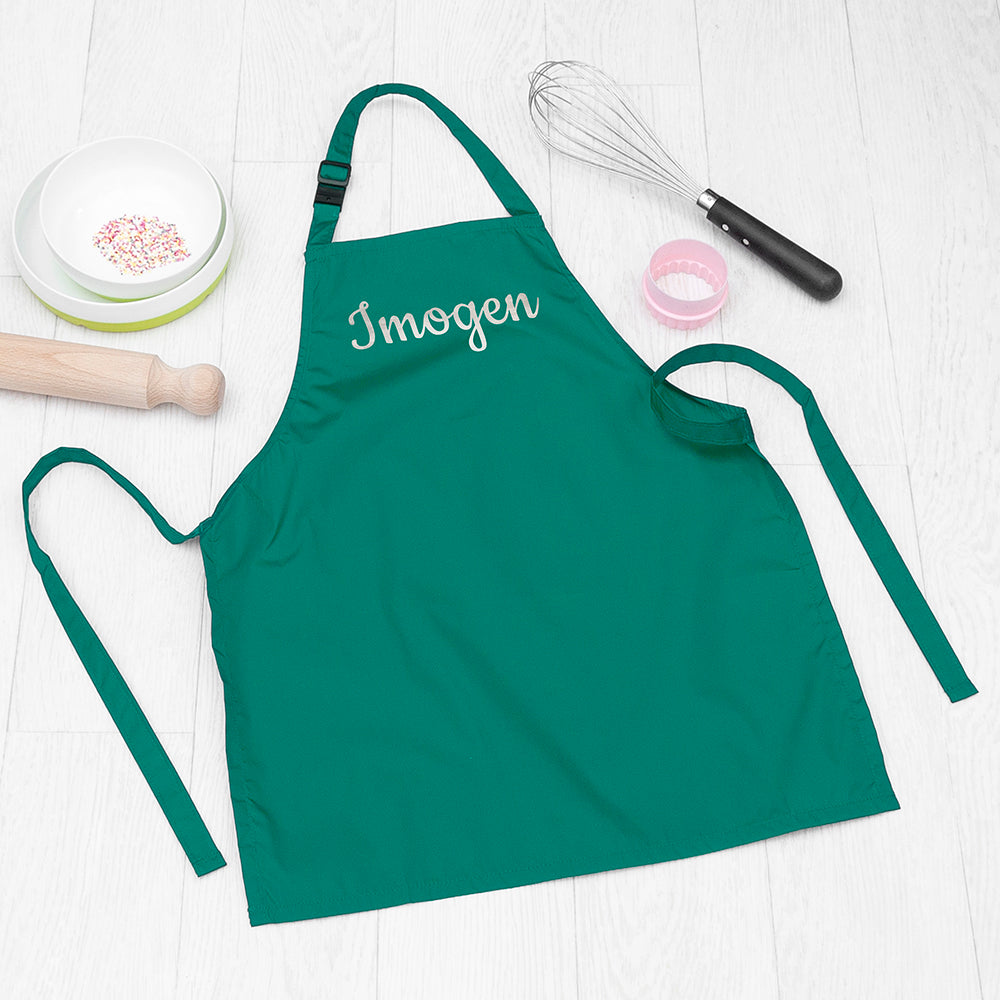 Personalised Children's Green Waterproof Apron