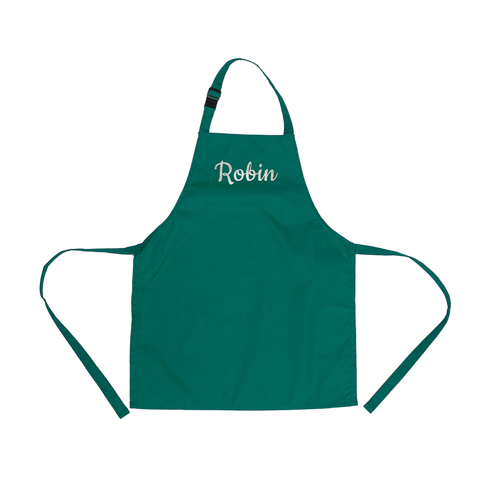 Personalised Children's Green Waterproof Apron