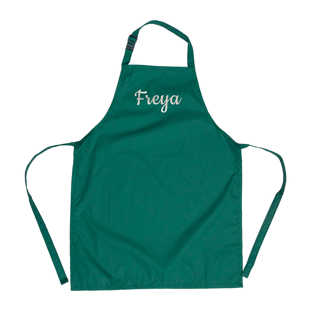 Personalised Children's Green Waterproof Apron
